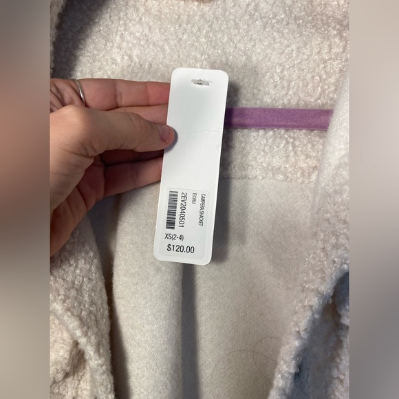 NWT Soft Surroundings|| Oversized Cream Sherpa Jacket w/buttons.2-4 - Picture 5 of 9